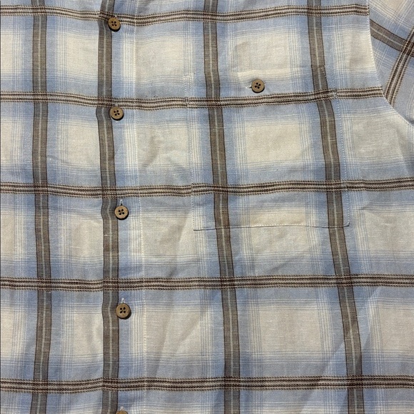 Large Men's Linen Button up shirt cruise vacation everyday Islander - Picture 3 of 4